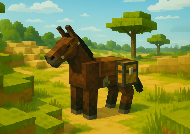 Minecraft Mulet avec selle