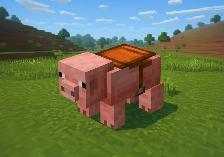 Minecraft Cochon avec selle