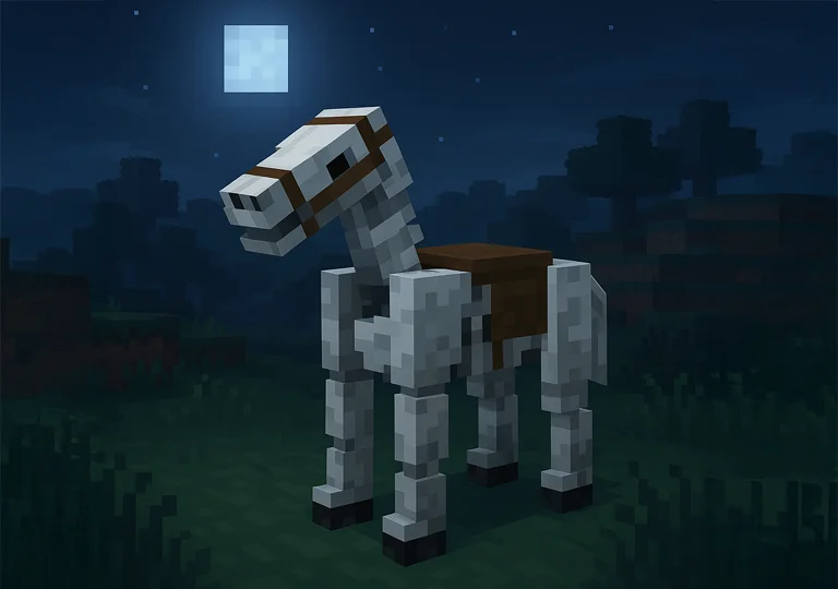 Minecraft Cheval squelette avec selle