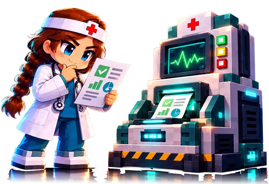 McDoctor zeigt seinen Bericht, die Ursache und die Korrektur